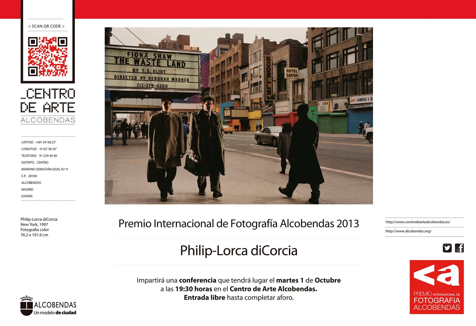 Philip-Lorca diCorcia, Premio Internacional de Fotografía Alcobendas en su 3ª edición.